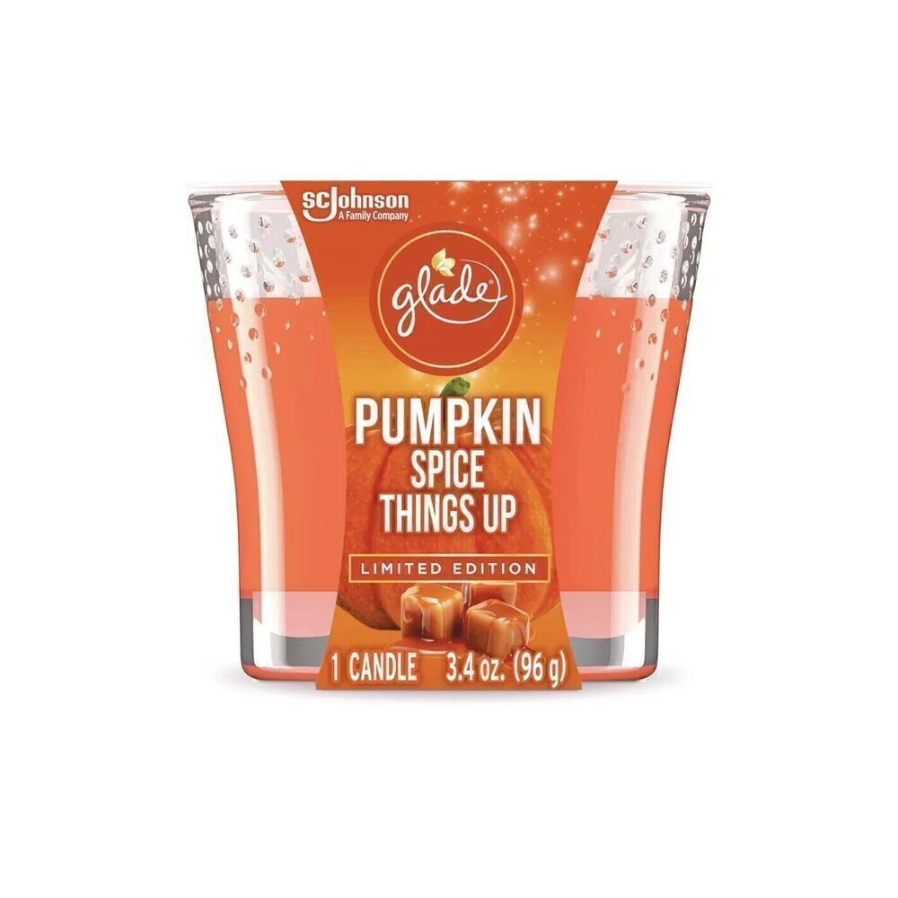 Glade Candle Jar, Air Freshener, Pumpkin Spice Things Up, 3.4 Oz